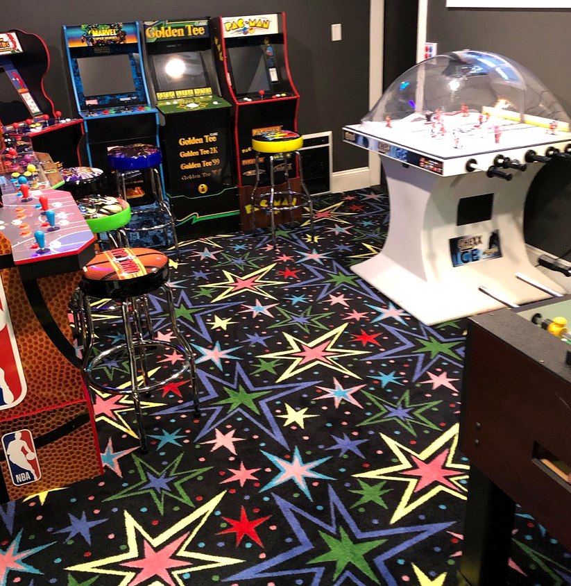 Custom star-pattern carpet